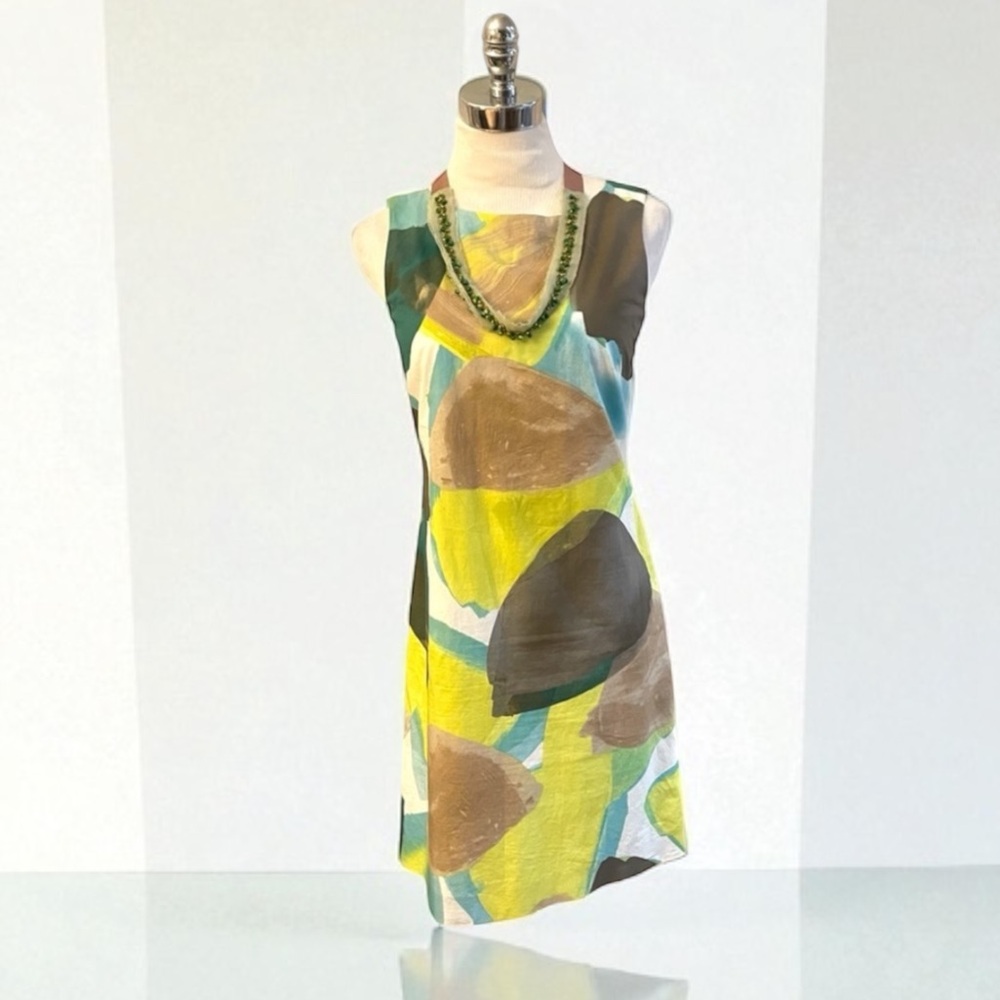 PIAZZA SEMPIONE ITALY ABSTACT PRINT DRESS NECKLACE